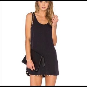 NBD black cocktail dress - pearl accents